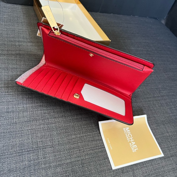 NWT MICHAEL KORS JET SET CHARM LARGE TOP ZIP CONTINENTAL WALLET CASE - Picture 2 of 6